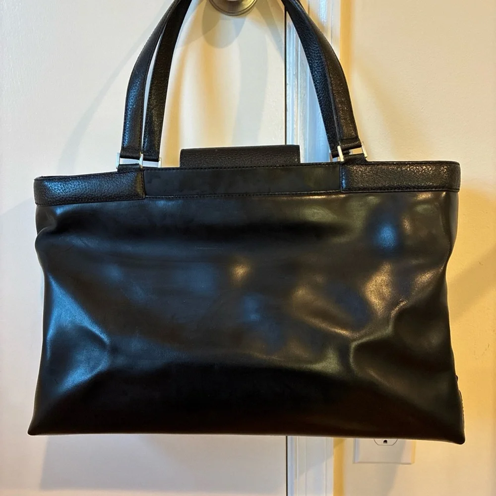 Hartmann large leather, black tote bag - Picture 3 of 8